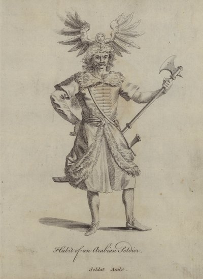 Hábito de un soldado árabe (grabado) de English School