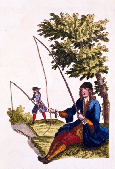 Hábitos de un caballero - Pescando, 1690 de English School