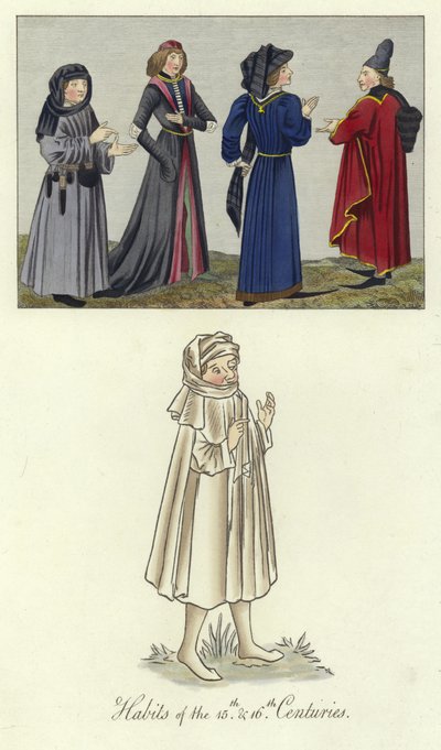 Hábitos de los siglos XV y XVI de English School