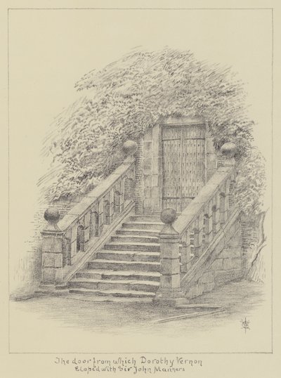 Haddon Hall, La puerta por la que Dorothy Vernon se fugó con Sir John Manners de English School