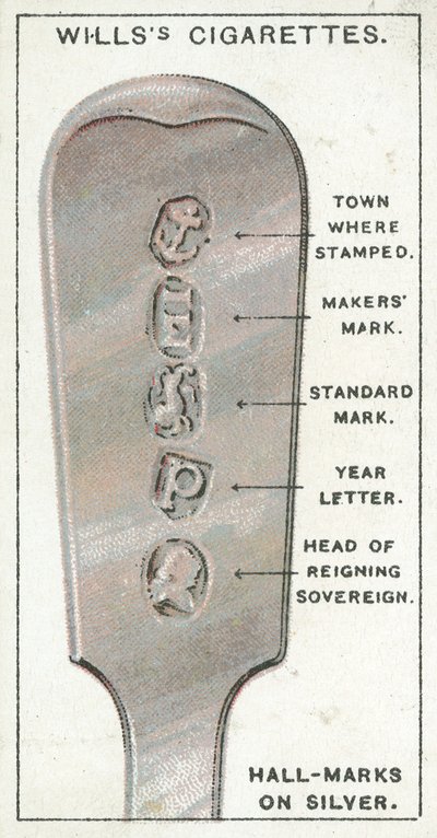 Marcas de contraste en plata de English School