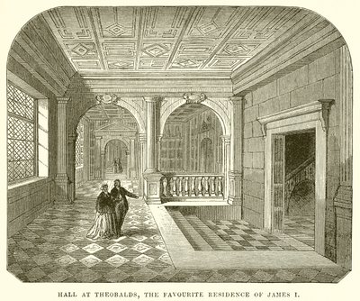 Salón en Theobalds, la residencia favorita de James I de English School