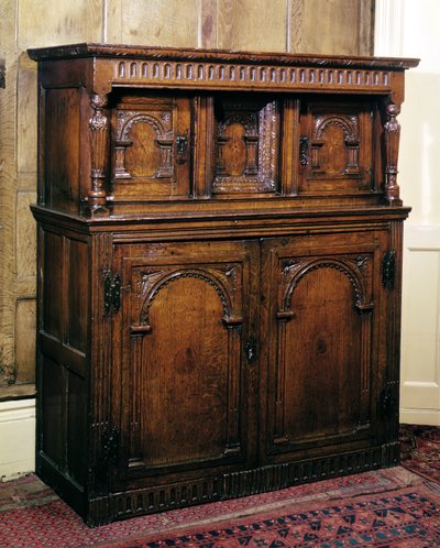 Armario de salón, roble, c.1600 de English School