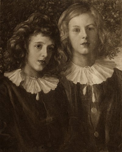 Hallam y Lionel Tennyson, hijos de Alfred Lord Tennyson (1809-92) de English School
