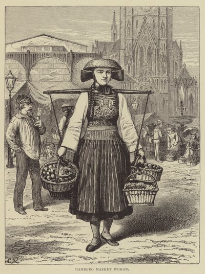 Mujer del mercado de Hamburgo de English School