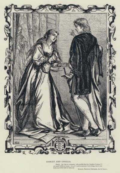 Hamlet y Ofelia, Hamlet, Príncipe de Dinamarca, Acto iii, Escena 1 de English School