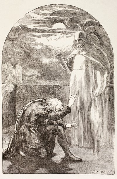 Hamlet ve el fantasma, el espíritu de su padre, de 