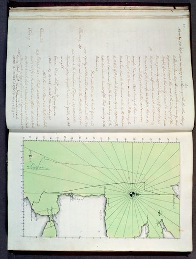 Mapa dibujado a mano de las costas de Portugal y España, 1756 (tinta sobre papel) de English School