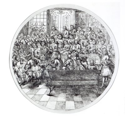 Handel dirigiendo un oratorio de English School