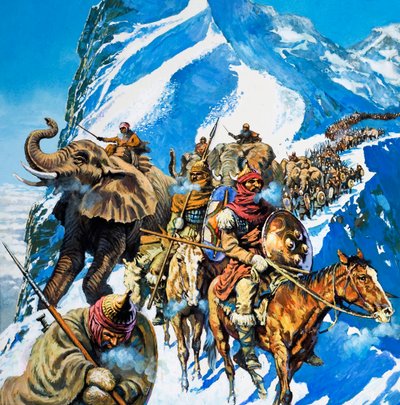 Aníbal cruzando los Alpes de English School