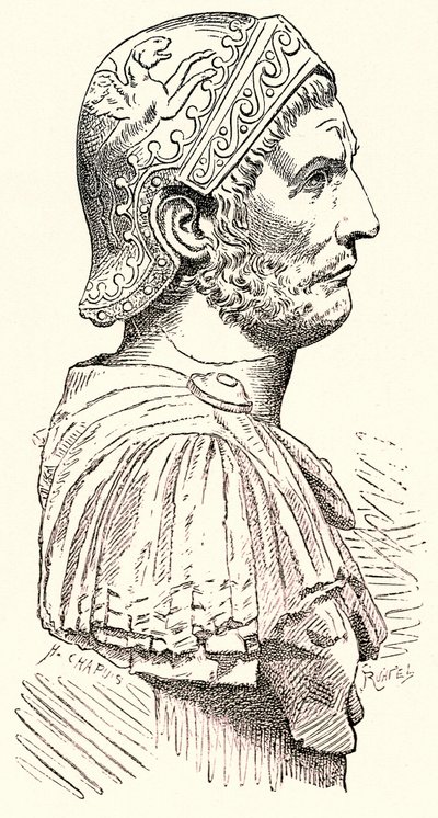 Aníbal, ilustración de la Historia de Roma de Victor Duruy, publicada en 1884 de English School