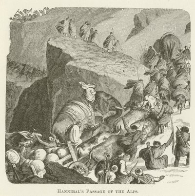 El paso de los Alpes por Aníbal de English School