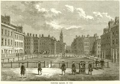 Hanover Square, en 1750 de English School