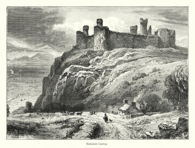 Castillo de Harlech (grabado) de English School