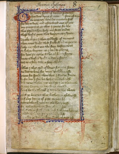 Harley 2392, f.1 Troilo y Criseyde, de Geoffrey Chaucer (vitela) de English School