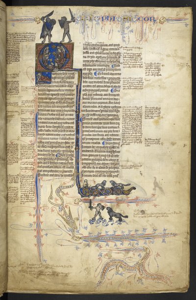 Harley MS 3487, f.4r Aristotle Physica, de 