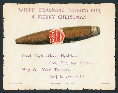 Puro habano, tarjeta de Navidad de English School