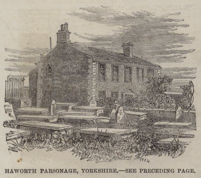 La rectoría de Haworth, Yorkshire (grabado) de English School