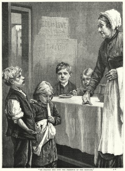 "La guió hacia la presencia de la señora" de English School