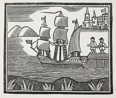 Zarpa en su viaje aventurero, ilustración de Chap-books del siglo XVIII de John Ashton, pub. 1882 de English School