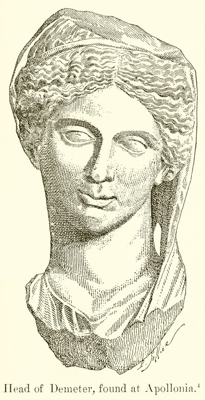 Cabeza de Deméter, encontrada en Apolonia de English School