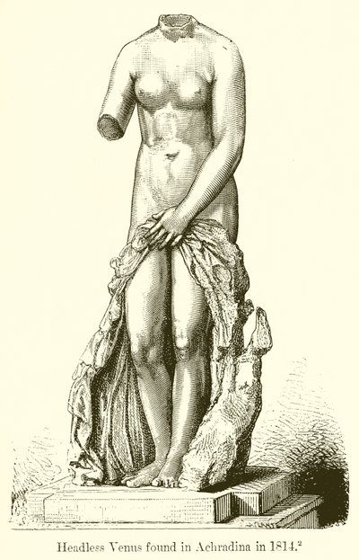 Venus sin cabeza encontrada en Acradina en 1814 de English School