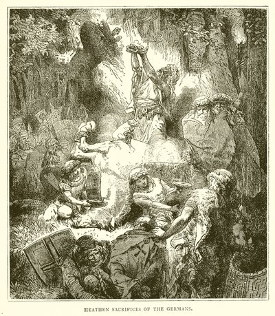 Sacrificios paganos de los germanos de English School