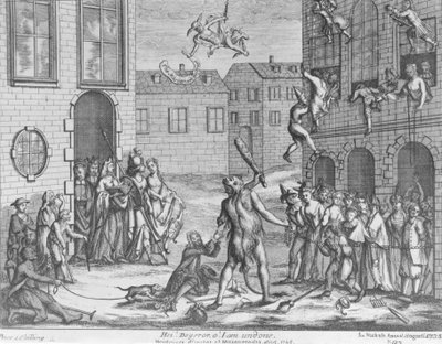 ¡Ay! ¡Degeror! ¡Estoy arruinado! Circa 1724 de English School