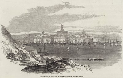 Helsingfors, en el golfo de Finlandia (grabado) de English School