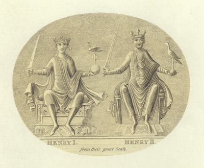 Enrique I y Enrique II, reyes de Inglaterra de English School