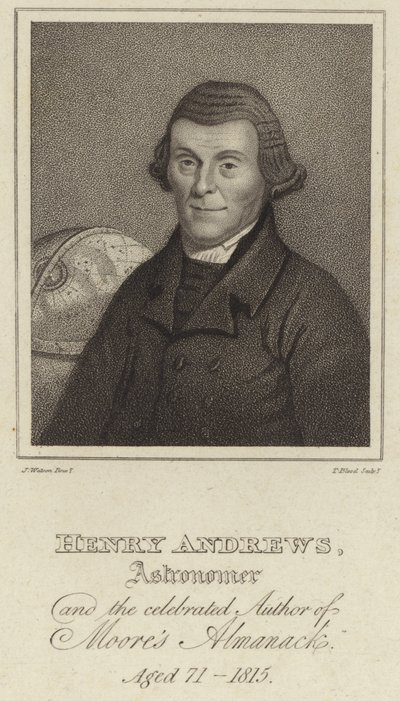 Henry Andrews, Astrónomo y célebre autor del Almanaque de Moore (1744-1820) de English School