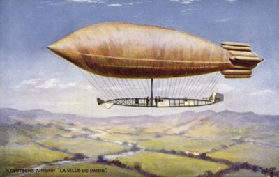 El dirigible La Ville de Paris de Henry Deutsch de la Meurthe de English School