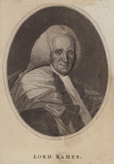 Henry Home, Lord Kames, abogado, juez, filósofo e historiador legal escocés (grabado) de English School