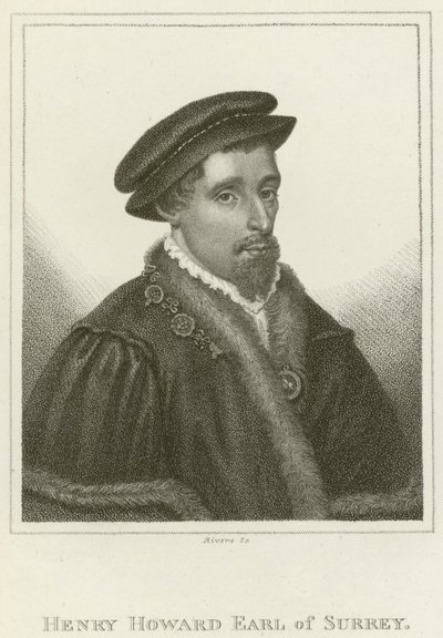 Henry Howard, Conde de Surrey (grabado) de English School