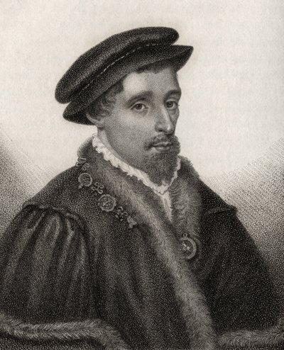Henry Howard, Conde de Surrey, grabado por Rivers, de 