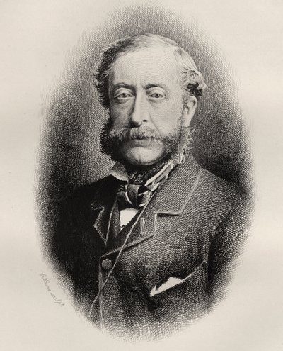 Henry Howard Molyneux Herbert, 4º Conde de Carnarvon, grabado por C. Laurie, de 