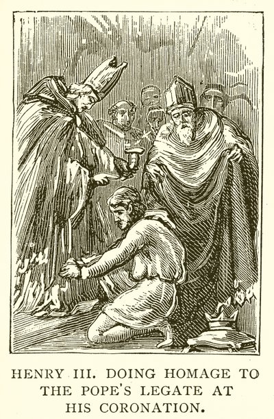 Enrique III rindiendo Homenaje al Legado del Papa en su Coronación de English School