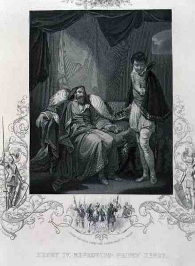 Enrique IV Reprendiendo al Príncipe Enrique, de Enrique IV por William Shakespeare de English School