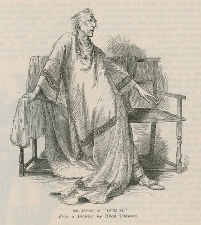 Henry Irving, actor, en Luis XI de English School