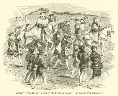 Enrique VIII en el Campo del Paño de Oro de English School