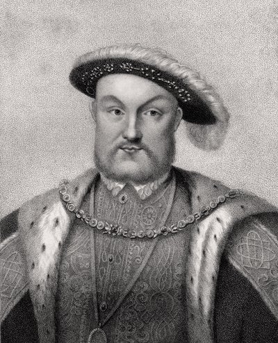 Enrique VIII, grabado por Bocquet, de 