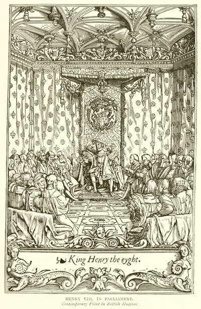 Enrique VIII en el Parlamento de English School