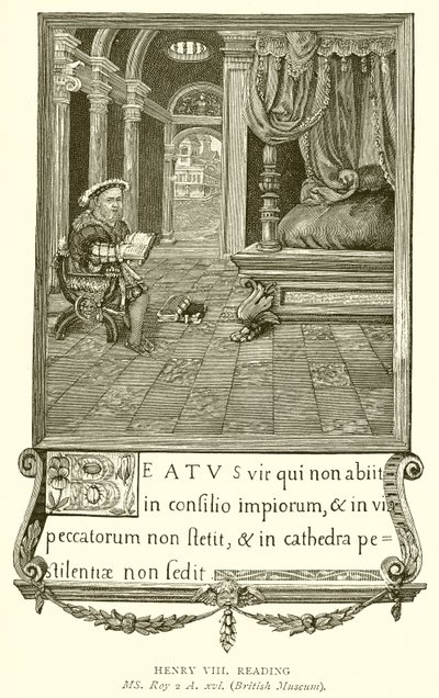 Enrique VIII leyendo de English School