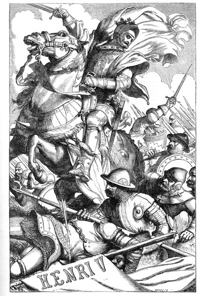 Enrique V - Ilustración en “Obras completas de William Shakespeare” 1866 - Las ilustraciones y la forma general de esta edición son tomadas de Cassell