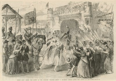 Enrique V entrando en Londres después de la Batalla de Agincourt de English School