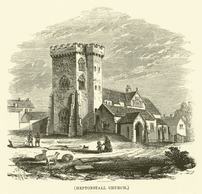 Iglesia de Heptonstall (grabado) de English School