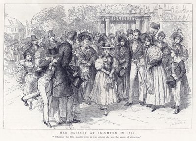 Su Majestad en Brighton en 1832 de English School