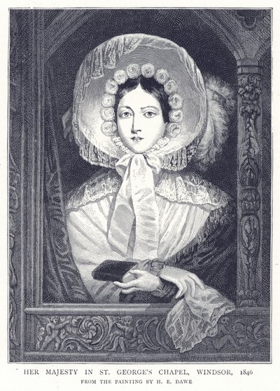 Su Majestad en la Capilla de San Jorge, Windsor, 1846 de English School