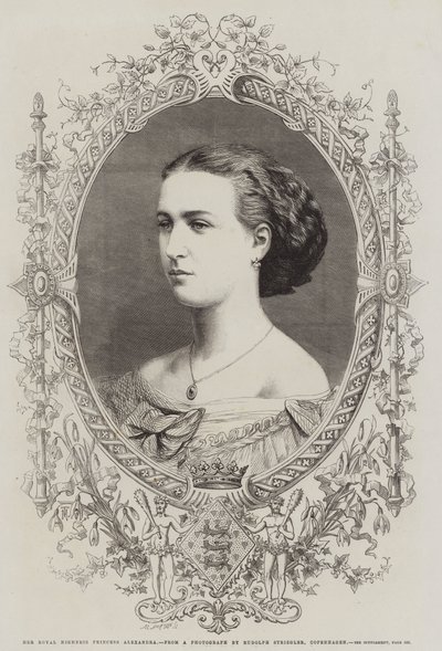 Su Alteza Real la Princesa Alexandra (grabado) de English School