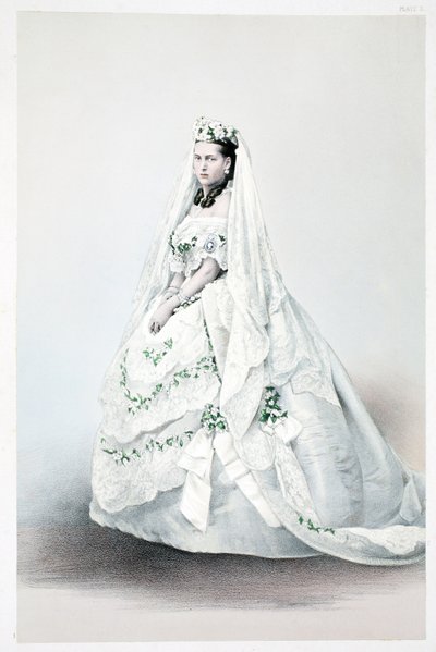Su Alteza Real la Princesa Alexandra Carolina de Dinamarca, de A Memorial of the Marriage of Edward VII and Alexandra of Denmark, pub. 1864 de English School